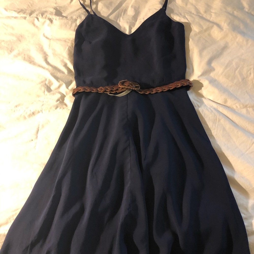 Navy blue shift dress